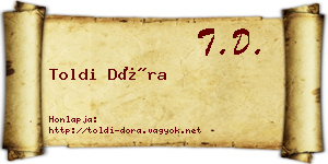 Toldi Dóra névjegykártya