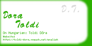 dora toldi business card